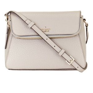 Kate Spade Leather Berrin Carter Crossbody Purse Soft Taupe